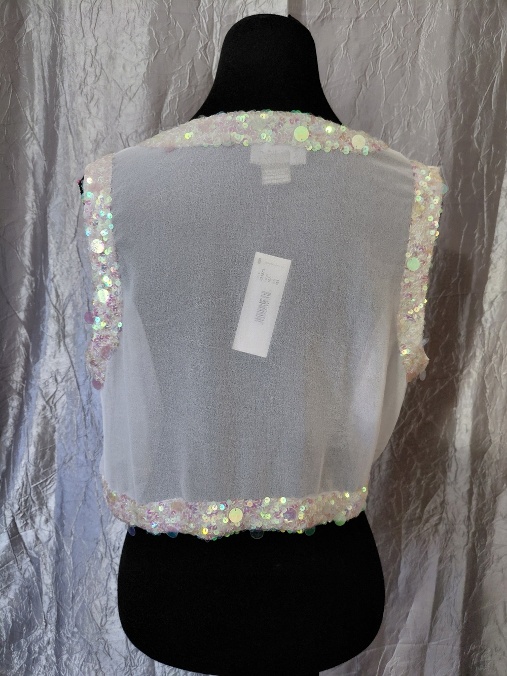 Echo Shrug with Iridescent Sequin Trim - Picture 3 of 7